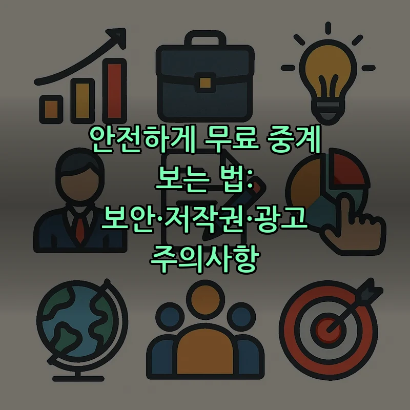 안전하게 무료 중계 보는 법: 보안·저작권·광고 주의사항
