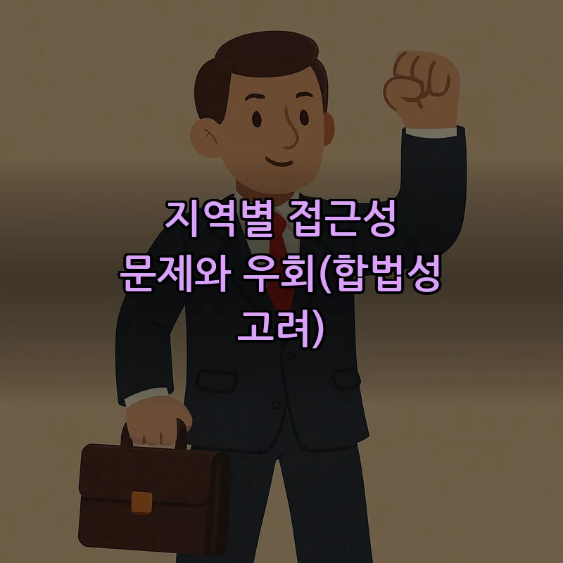 지역별 접근성 문제와 우회(합법성 고려)