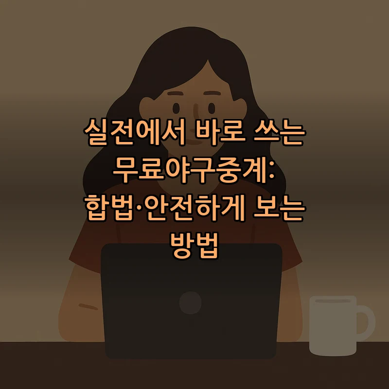 무료야구중계: 합법적이고 안전하게 보는 방법