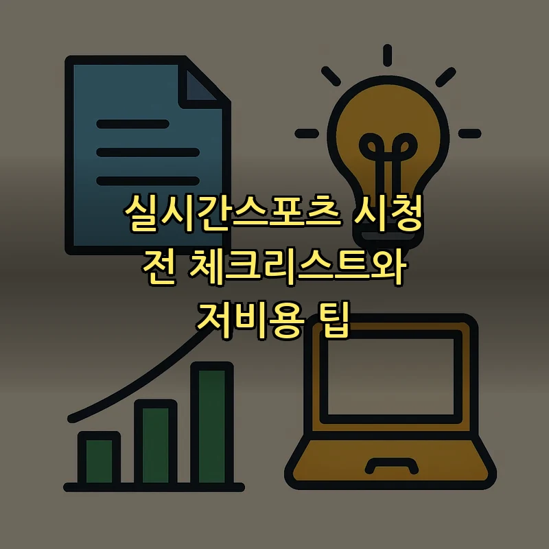 실시간스포츠 시청 전 체크리스트와 저비용 팁