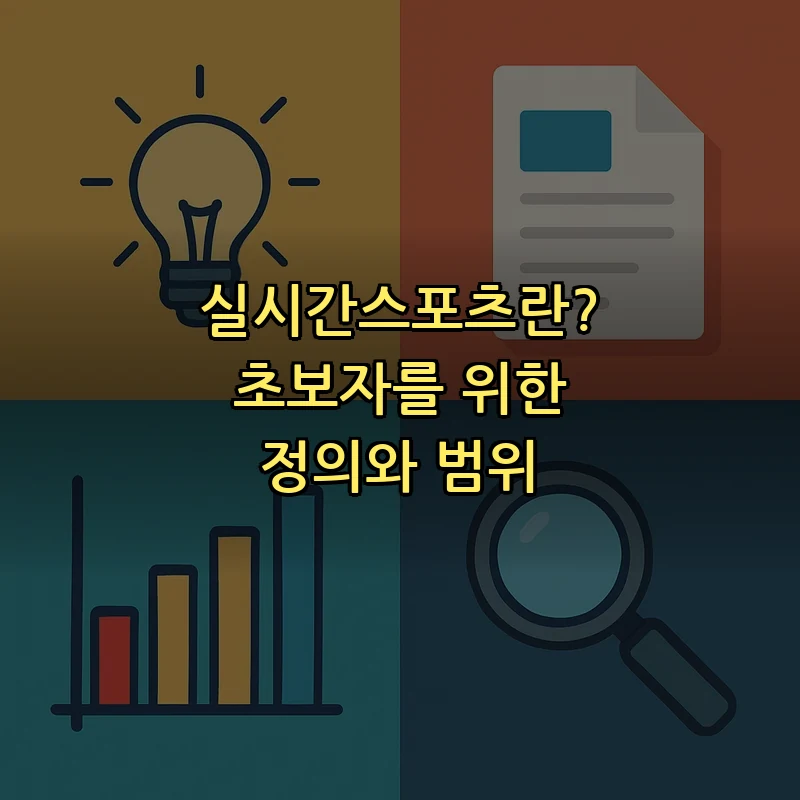 실시간스포츠란? 초보자를 위한 정의와 범위
