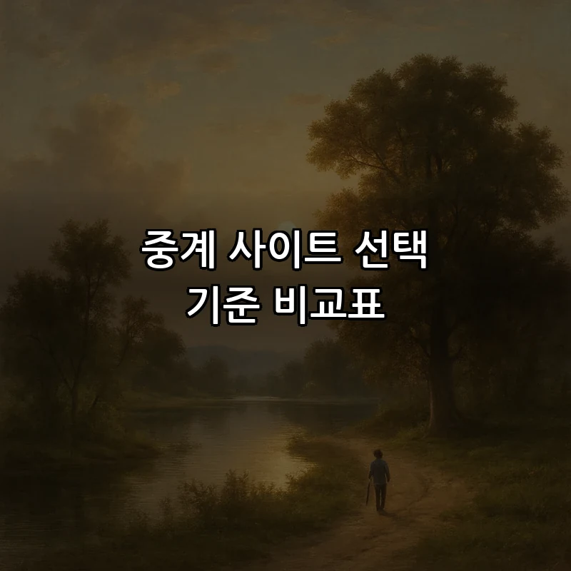 중계 사이트 선택 기준 비교표