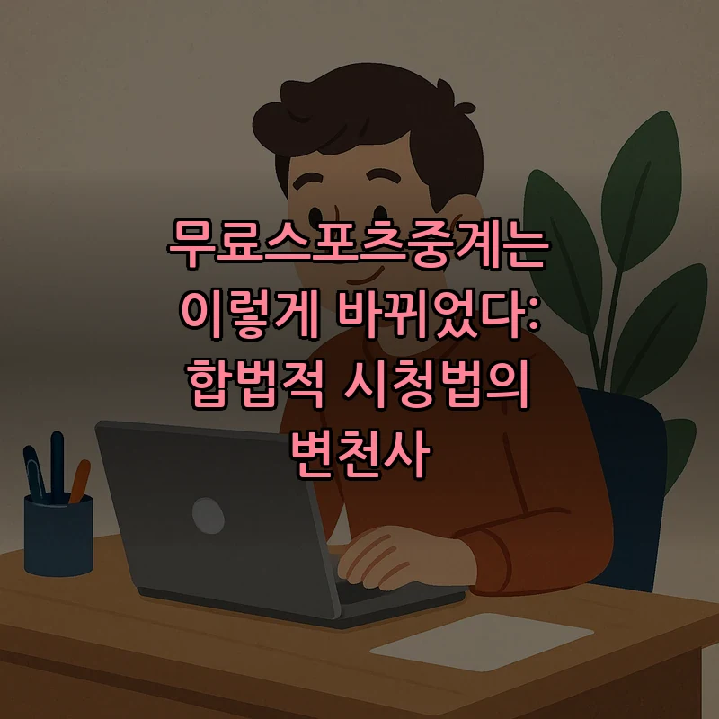 무료 스포츠 중계의 합법적인 시청법과 변화