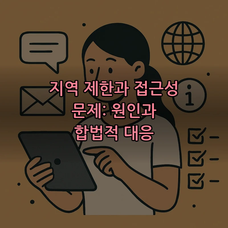 지역 제한과 접근성 문제: 원인과 합법적 대응