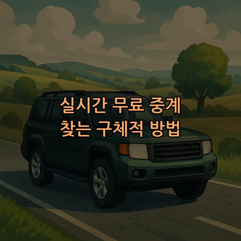 실시간 무료 중계 찾는 구체적 방법