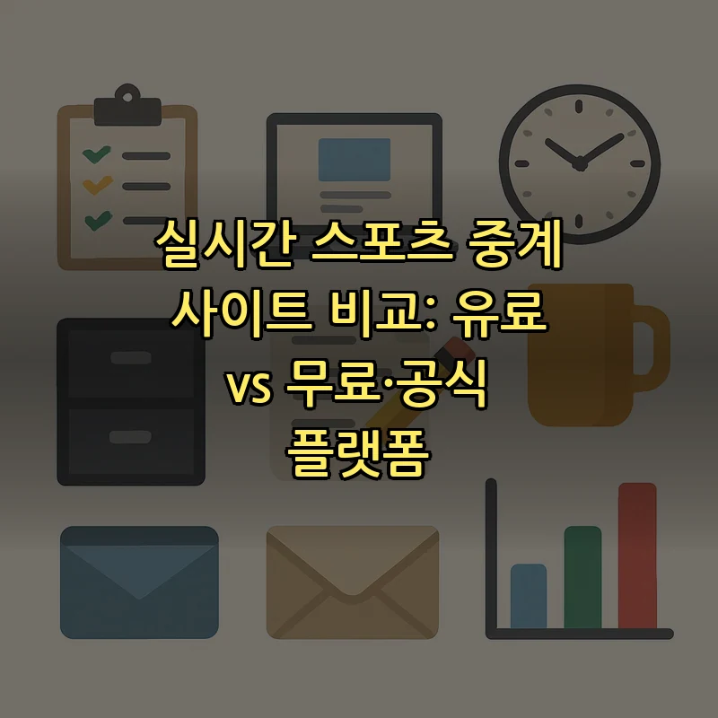 실시간 스포츠 중계 사이트 비교: 유료 vs 무료·공식 플랫폼