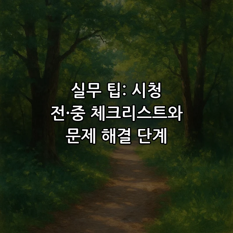 실무 팁: 시청 전·중 체크리스트와 문제 해결 단계