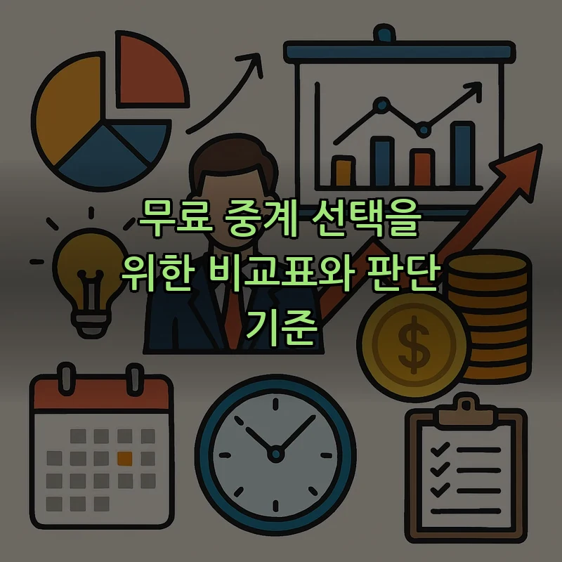 무료 중계 선택을 위한 비교표와 판단 기준