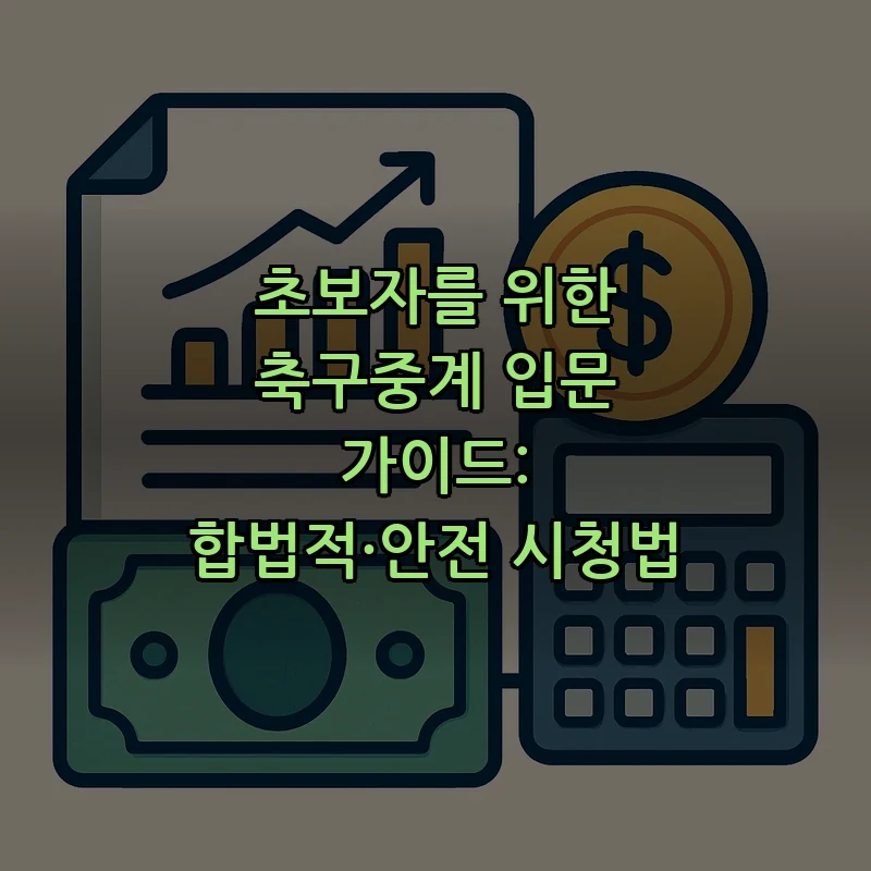 초보자를 위한 축구중계의 모든 것 - 합법적 시청법 안내