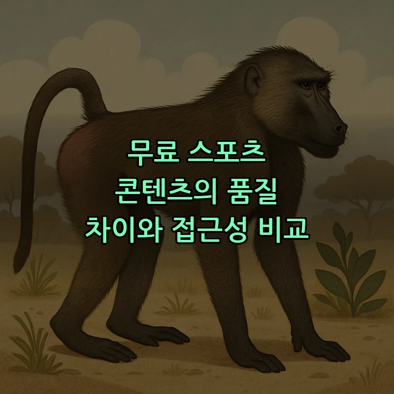 무료 스포츠 콘텐츠의 품질 차이와 접근성 비교