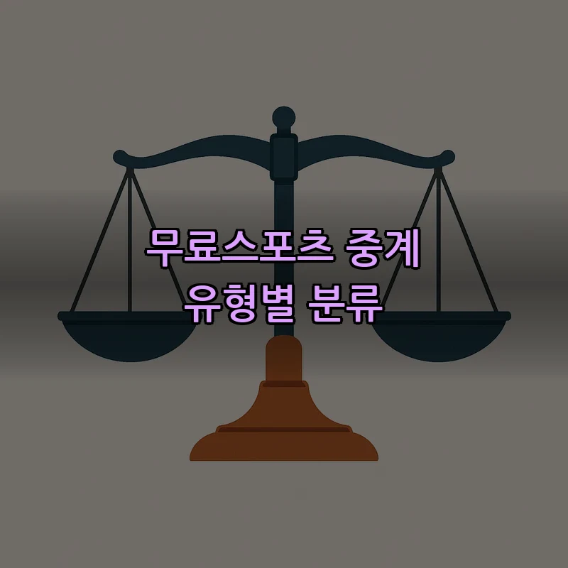 무료스포츠 중계 유형별 분류