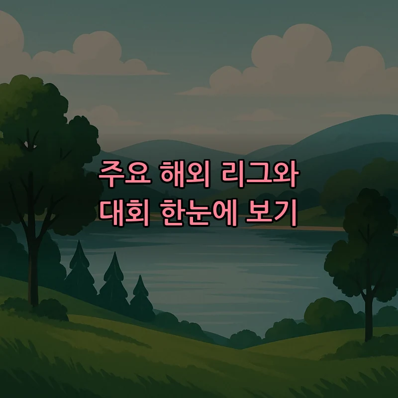 주요 해외 리그와 대회 한눈에 보기