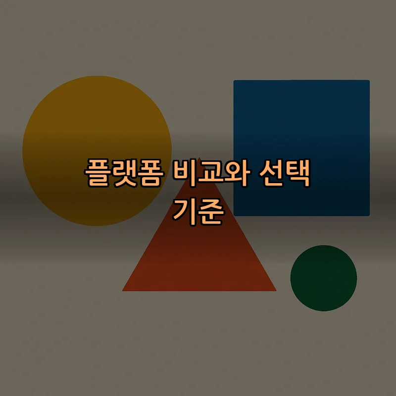 플랫폼 비교와 선택 기준