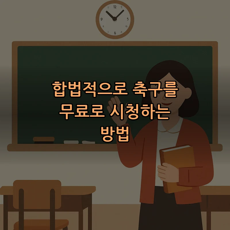 합법적으로 축구를 무료로 시청하는 방법
