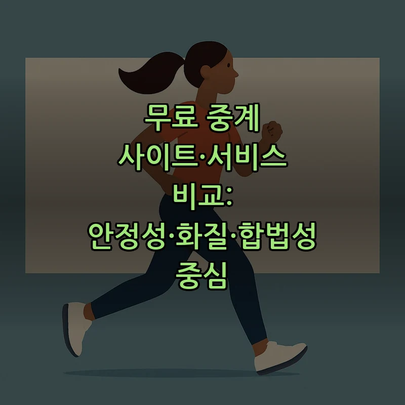 무료 중계 사이트·서비스 비교: 안정성·화질·합법성 중심