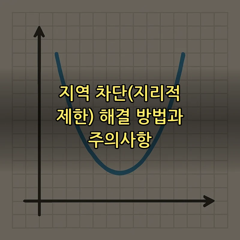 지역 차단(지리적 제한) 해결 방법과 주의사항