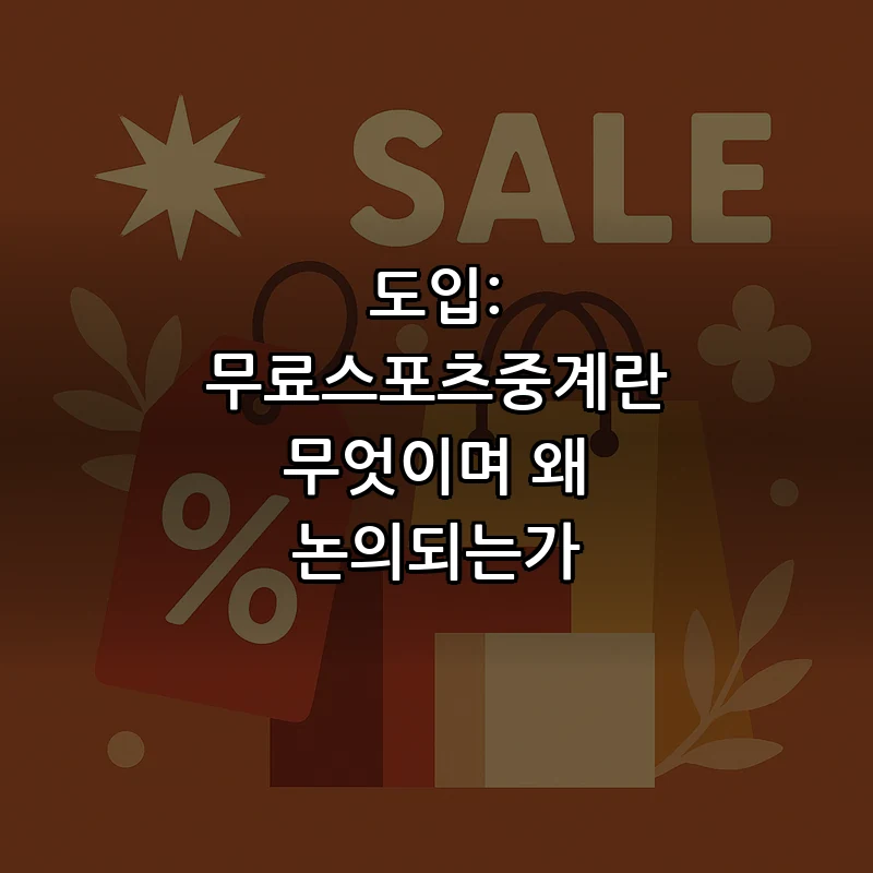 도입: 무료스포츠중계란 무엇이며 왜 논의되는가