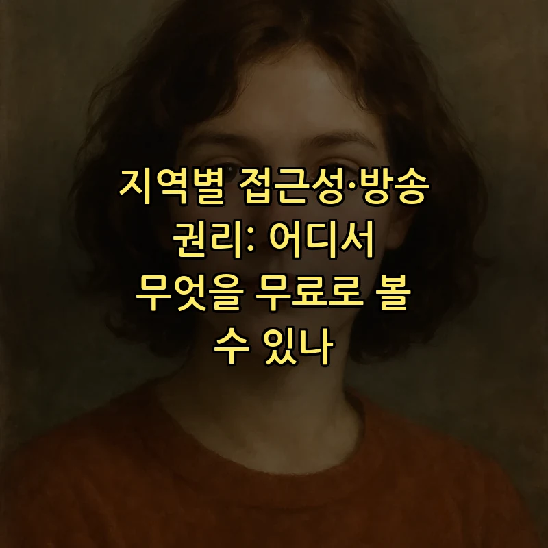 지역별 접근성·방송 권리: 어디서 무엇을 무료로 볼 수 있나