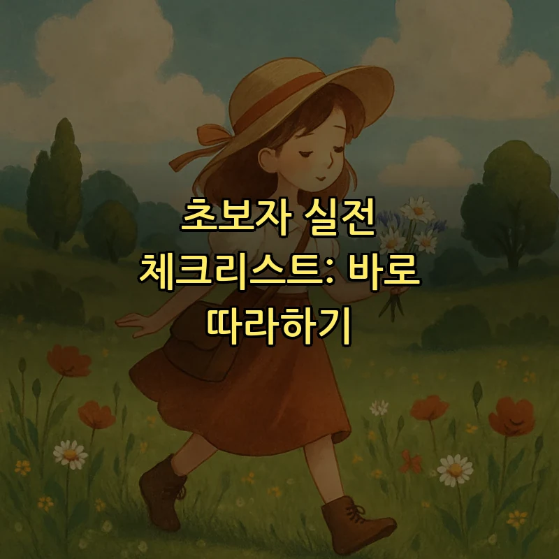 초보자 실전 체크리스트: 바로 따라하기
