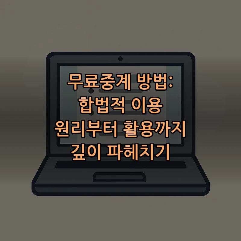 무료중계란? 합법적 옵션과 안전한 활용법