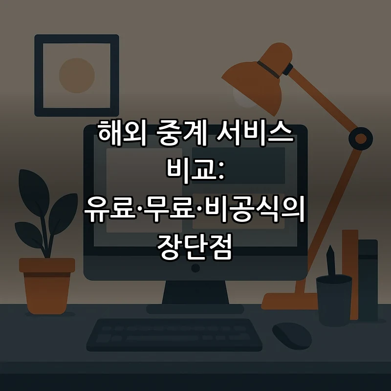 해외 중계 서비스 비교: 유료·무료·비공식의 장단점