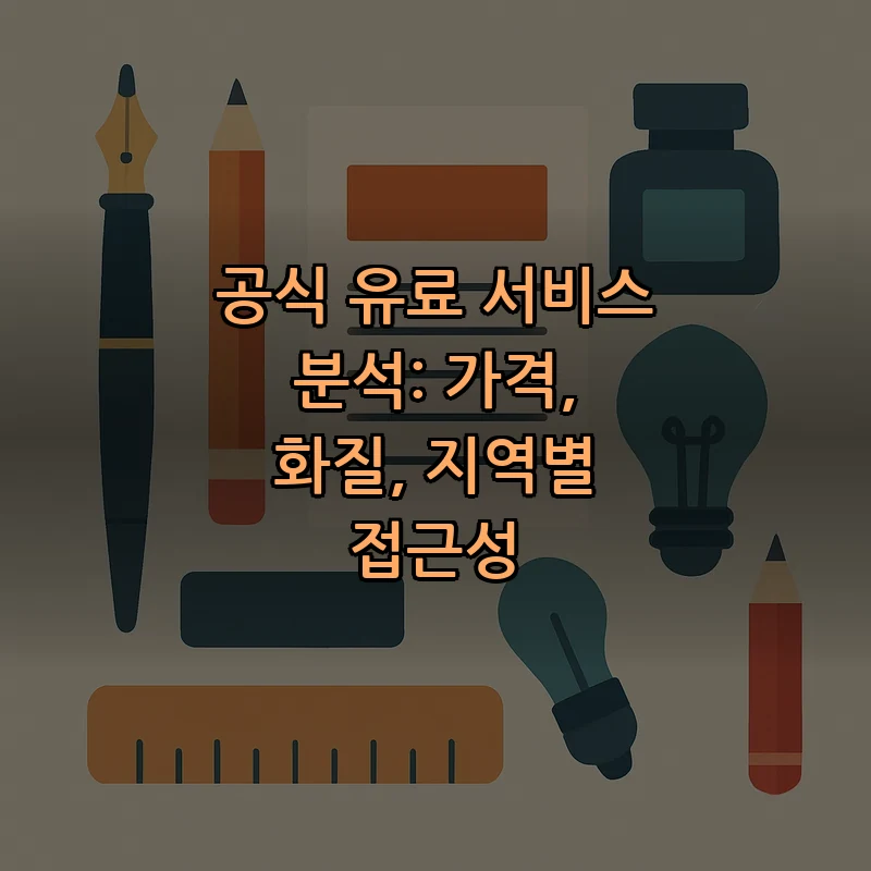 공식 유료 서비스 분석: 가격, 화질, 지역별 접근성