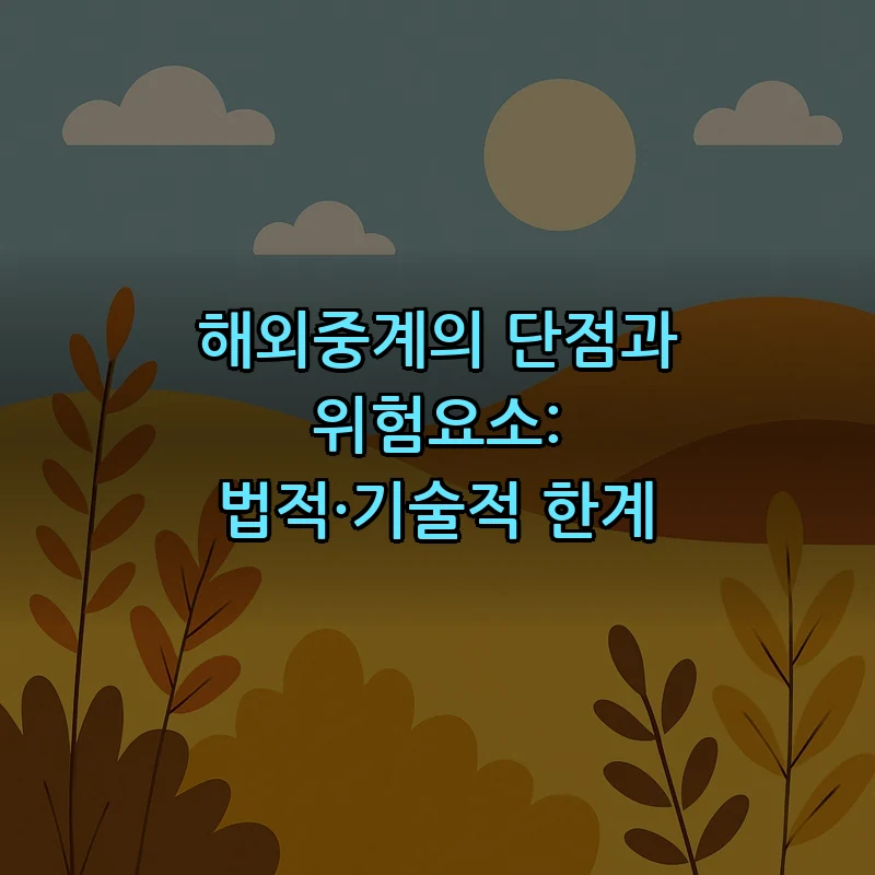 해외중계의 단점과 위험요소: 법적·기술적 한계