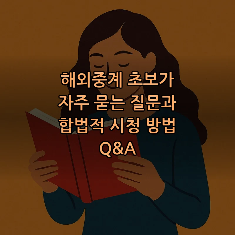 해외중계 초보자가 알아야 할 합법적 시청 방법