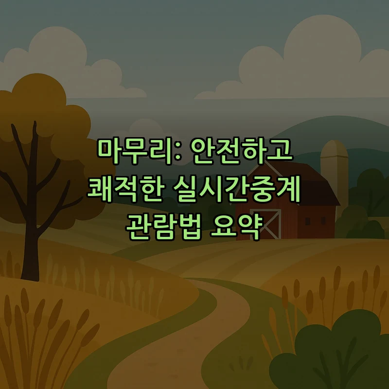 마무리: 안전하고 쾌적한 실시간중계 관람법 요약
