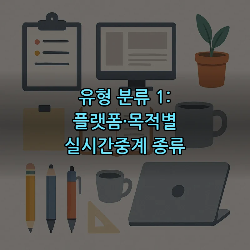 유형 분류 1: 플랫폼·목적별 실시간중계 종류