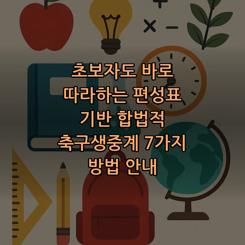 축구생중계, 초보자가 따라하는 7가지 방법