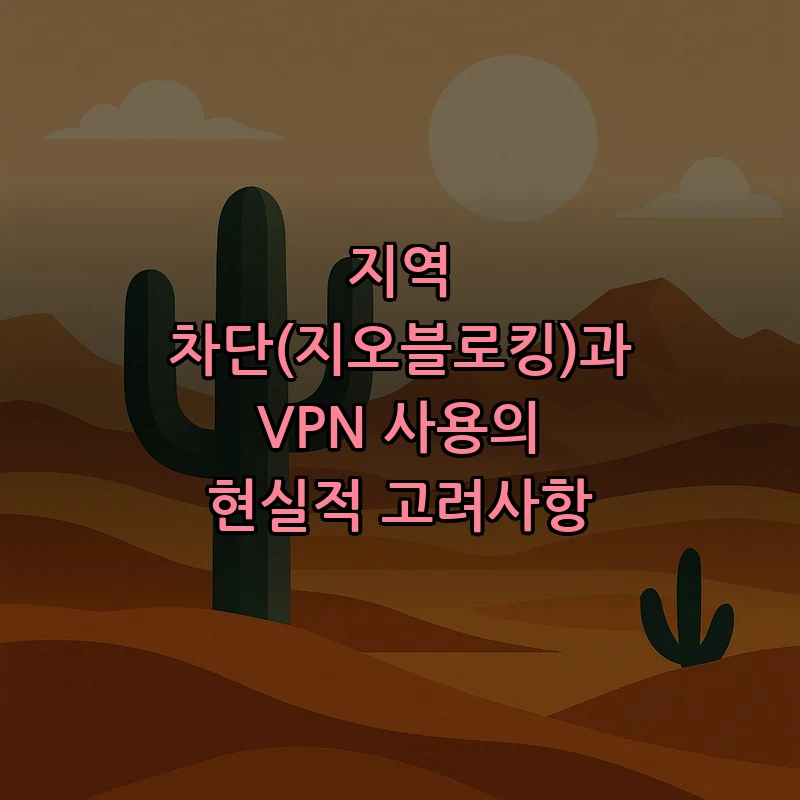 지역 차단(지오블로킹)과 VPN 사용의 현실적 고려사항