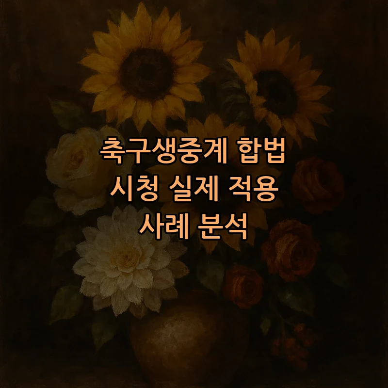 축구 생중계 안전하게 보는 법: 5가지 꼭 확인할 점