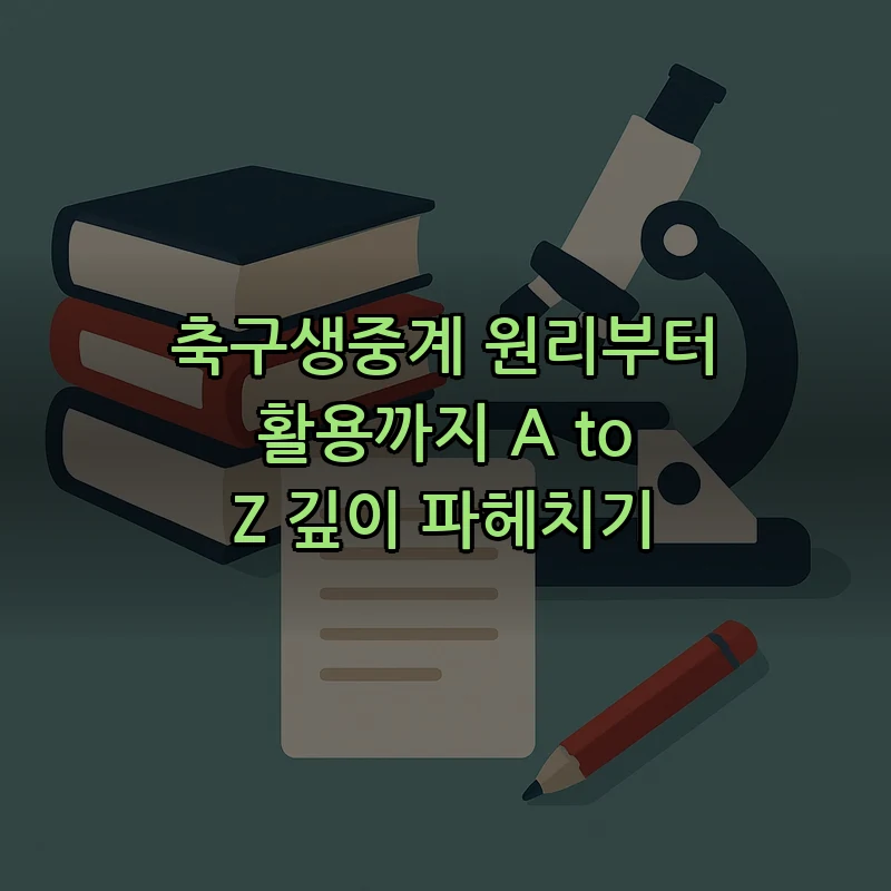 축구생중계, 합법적으로 시청하는 방법 A to Z