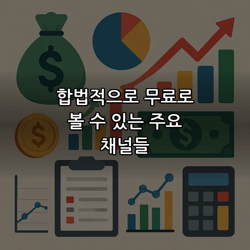 합법적으로 무료로 볼 수 있는 주요 채널들