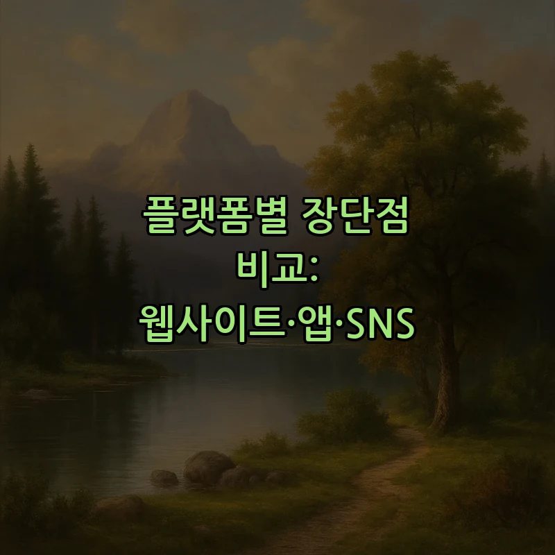 플랫폼별 장단점 비교: 웹사이트·앱·SNS