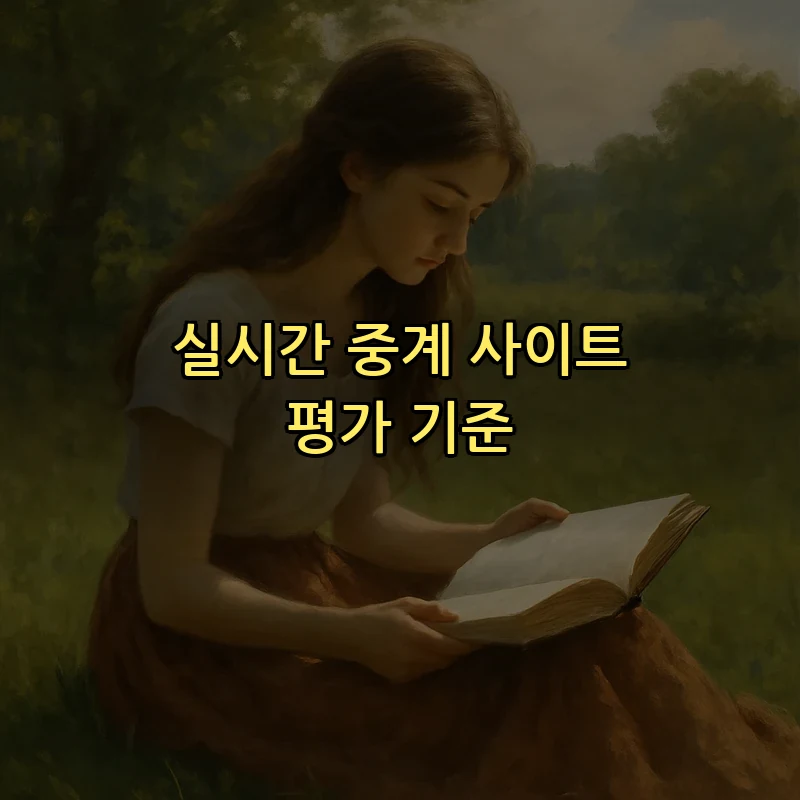 실시간 중계 사이트 평가 기준