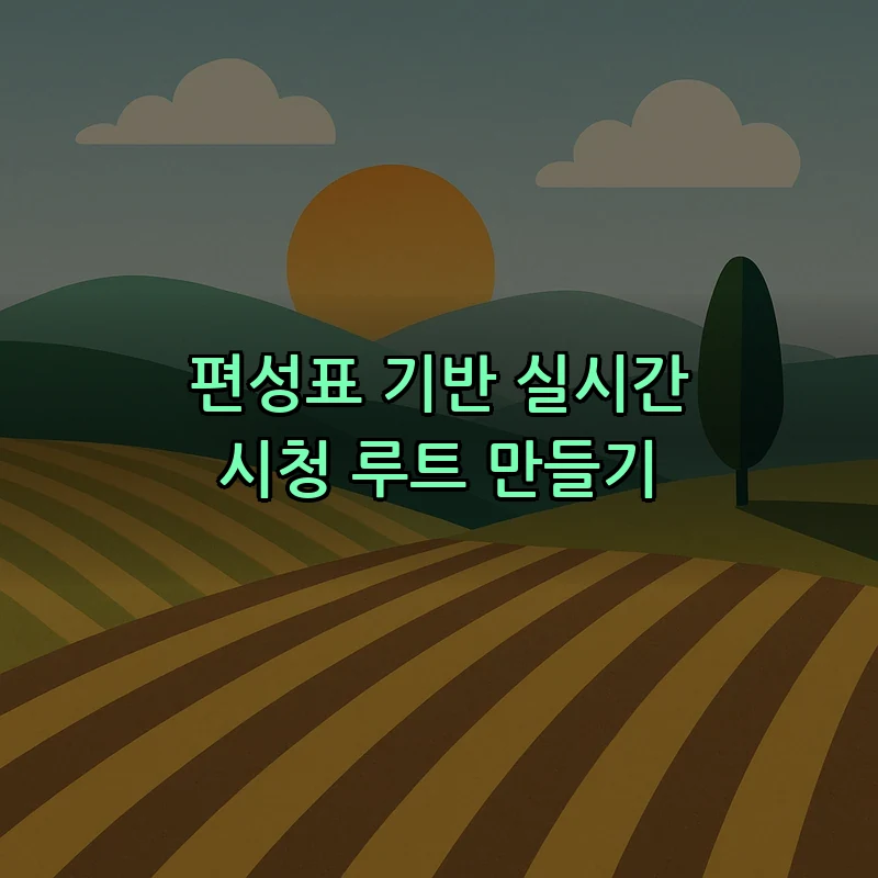 편성표 기반 실시간 시청 루트 만들기