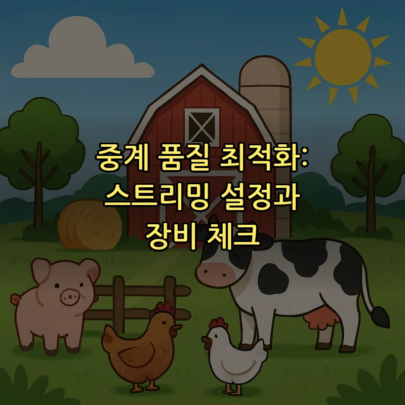 중계 품질 최적화: 스트리밍 설정과 장비 체크