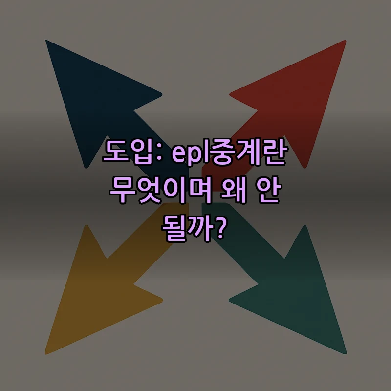 도입: epl중계란 무엇이며 왜 안 될까?