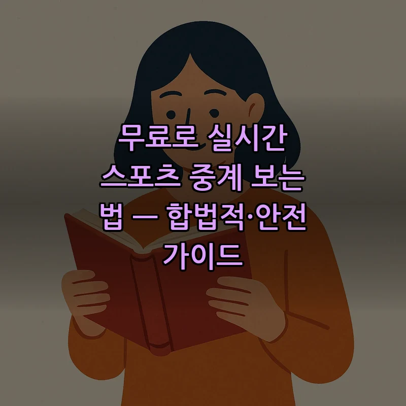 무료중계 안전 가이드: 초보자를 위한 실시간 스포츠 시청 방법
