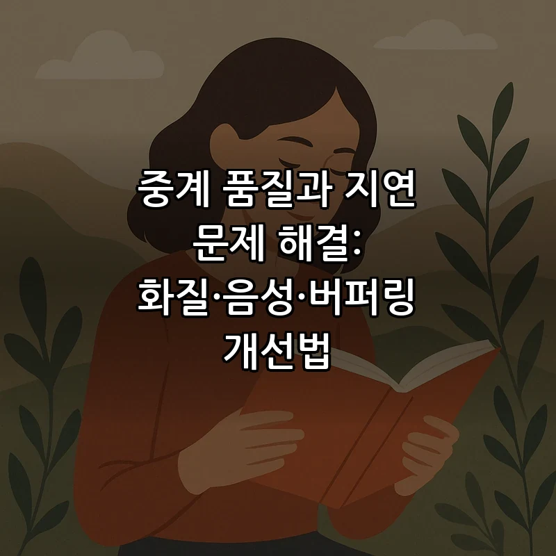 중계 품질과 지연 문제 해결: 화질·음성·버퍼링 개선법