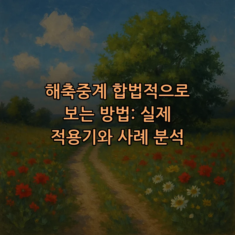 해축중계 합법적으로 보는 방법: 플랫폼별 접근법