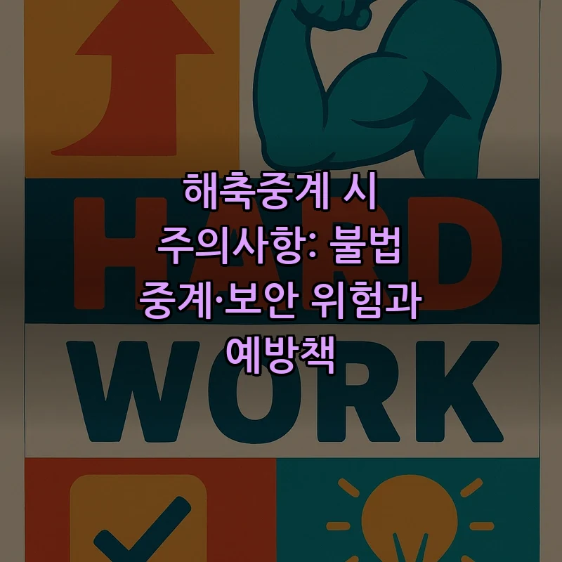 해축중계 시 주의사항: 불법 중계·보안 위험과 예방책