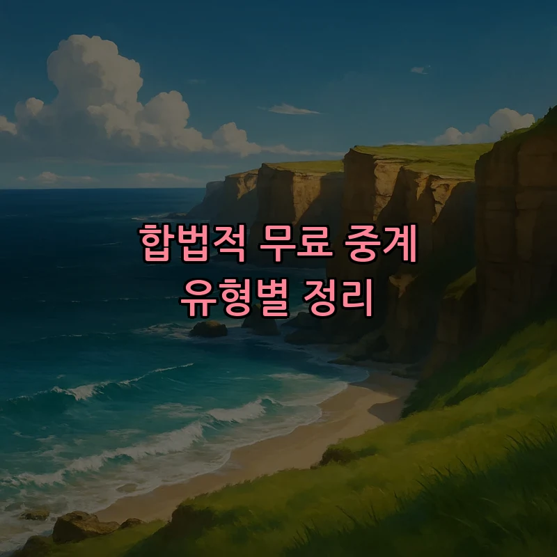 합법적 무료 중계 유형별 정리