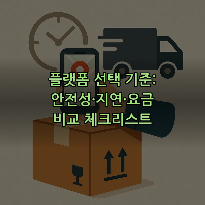 플랫폼 선택 기준: 안전성·지연·요금 비교 체크리스트