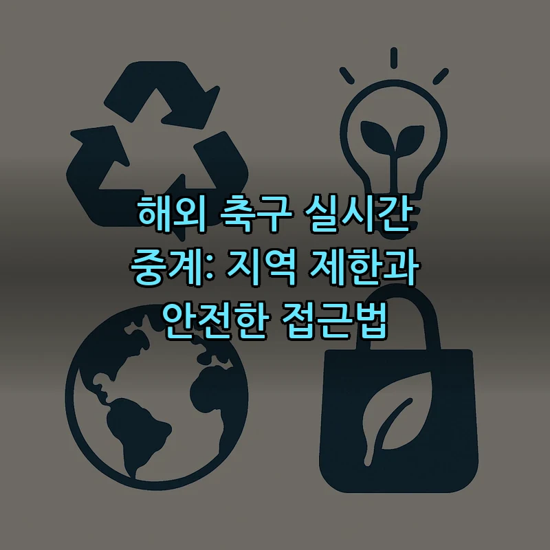 해외 축구 실시간 중계: 지역 제한과 안전한 접근법