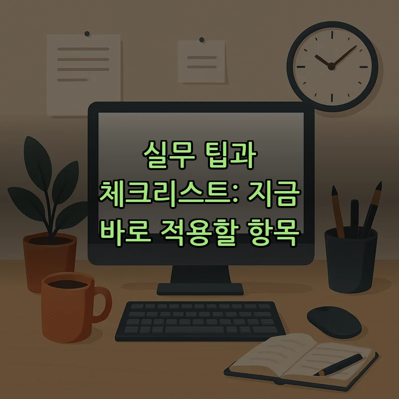실무 팁과 체크리스트: 지금 바로 적용할 항목
