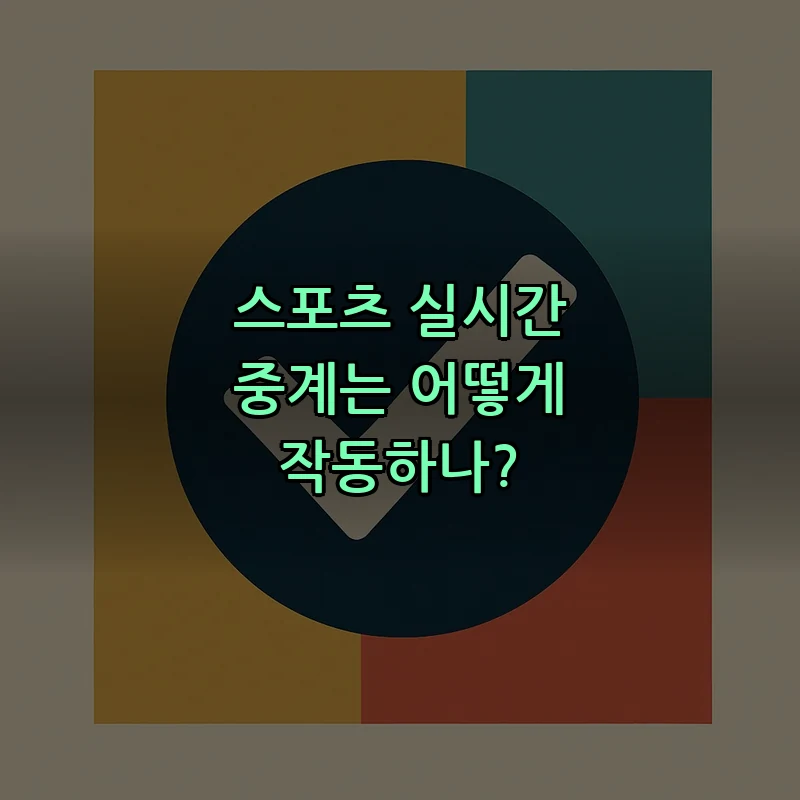 스포츠 실시간 중계는 어떻게 작동하나?