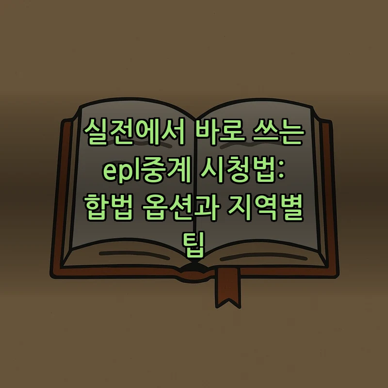 EPL 중계 시청법: 합법 옵션과 꿀팁 정리